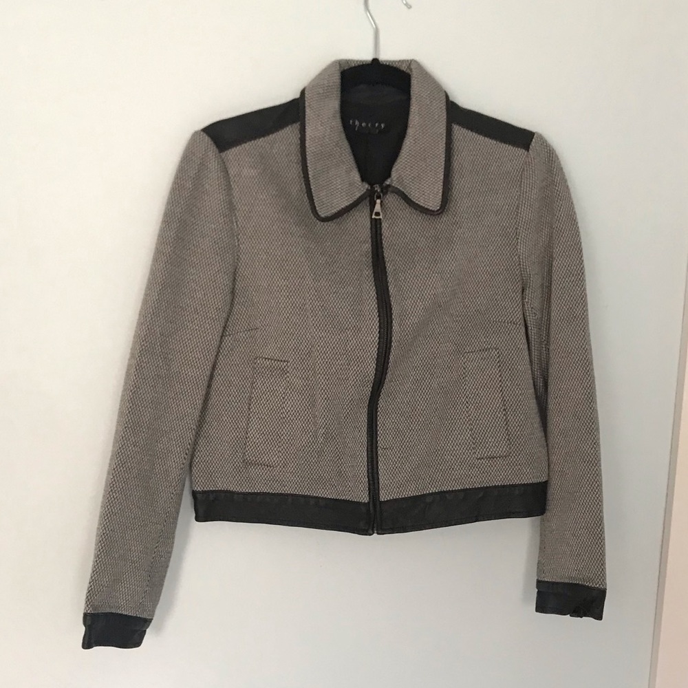 Cropped zippered jacket by Theory